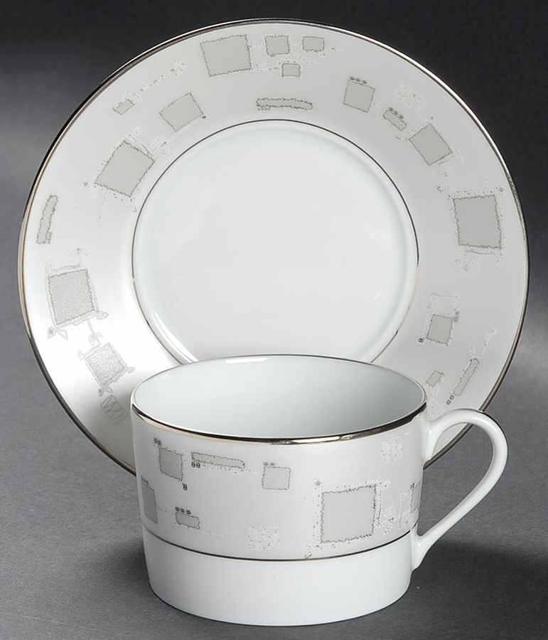 Odyssee Flat Cup & Saucer Set by Haviland-1