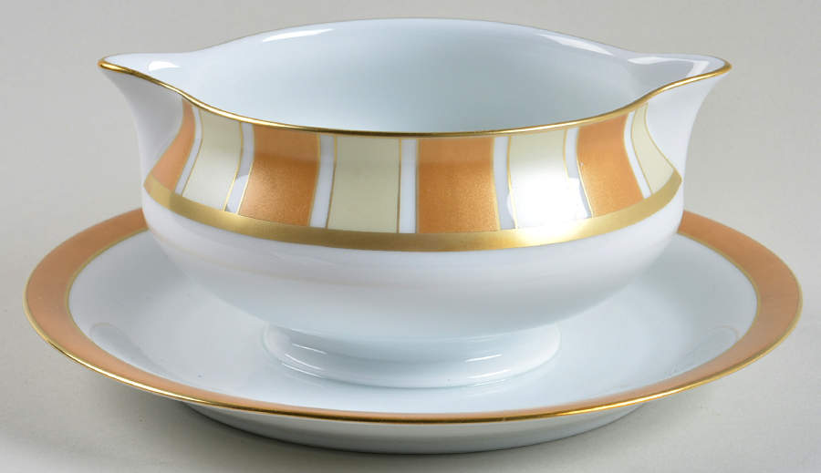 Serengeti Gravy Boat with Attached Underplate by Haviland-1