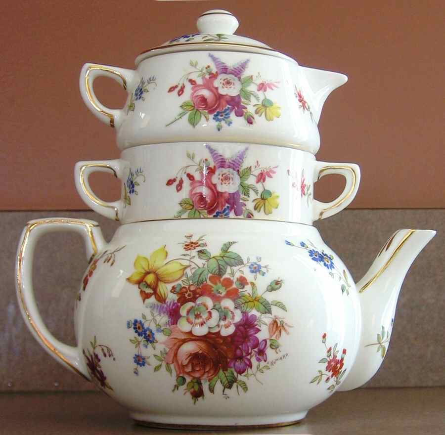 2441 Mini Teapot Stacking Set (Creamer, Sugar) by Hammersley-1