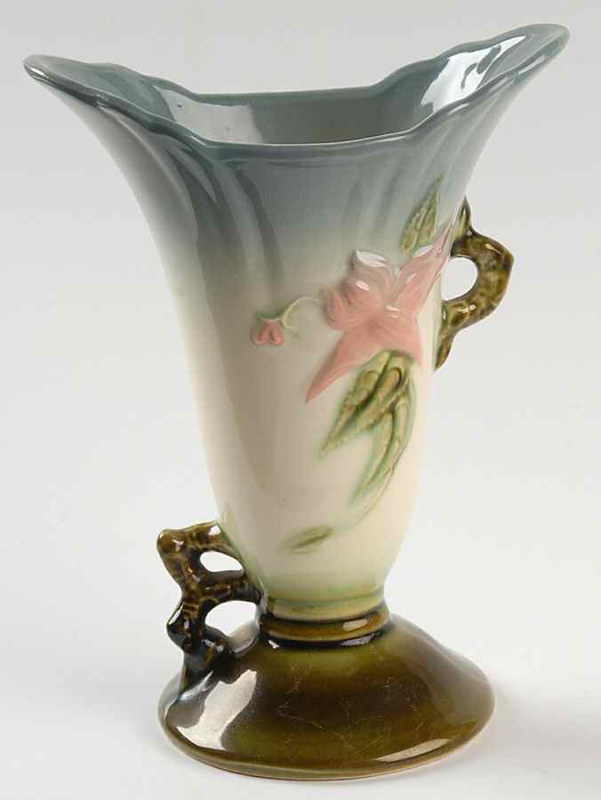 Woodland Blue Green (Glossy) 7" Vase by Hull-1