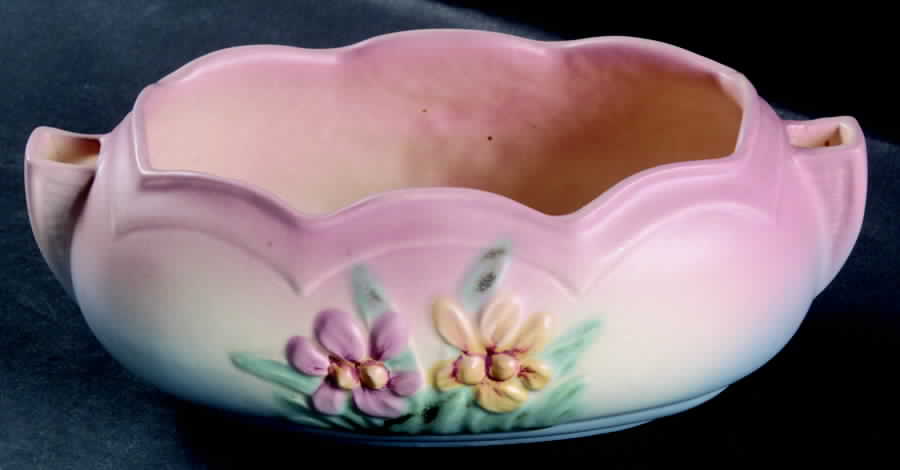 Iris Pink Blue 8" Rose Bowl by Hull-1