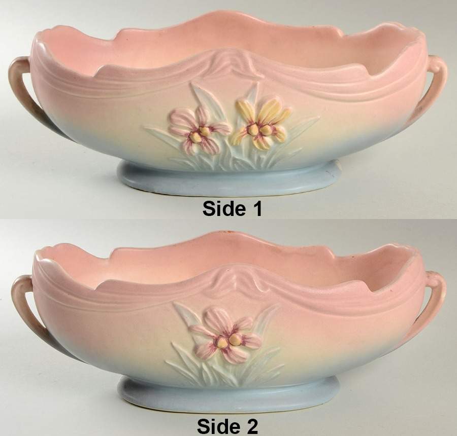 Iris Pink Blue Centerpiece/Console Bowl by Hull-1