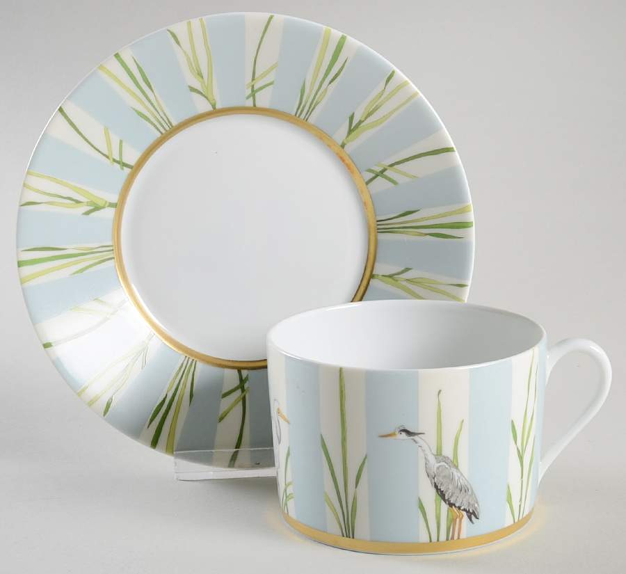 Les Matins de L'Etang Breakfast Cup & Saucer Set by Hermes-1