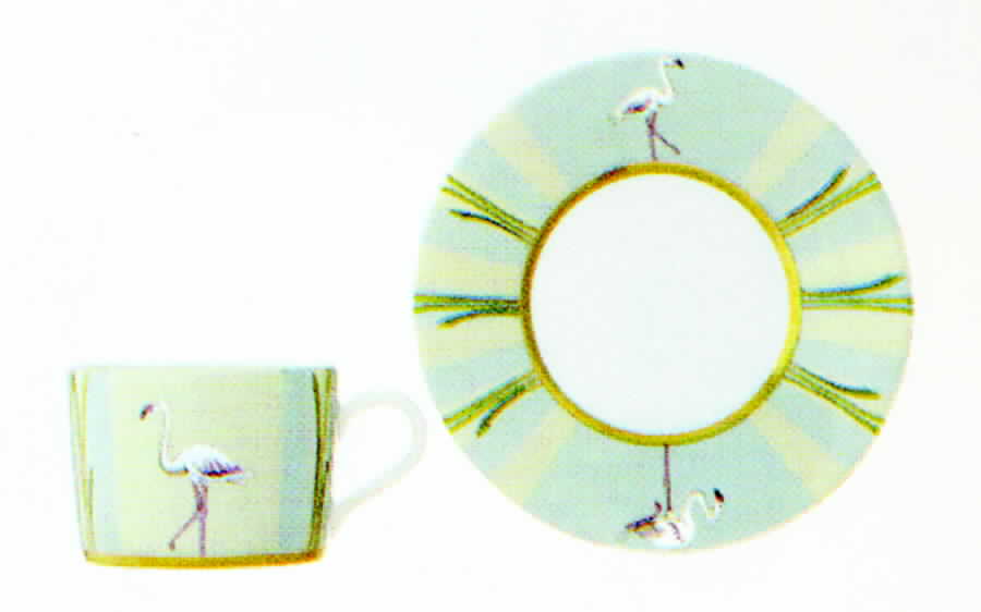 Les Matins de L'Etang Flat Cup & Saucer Set by Hermes-1