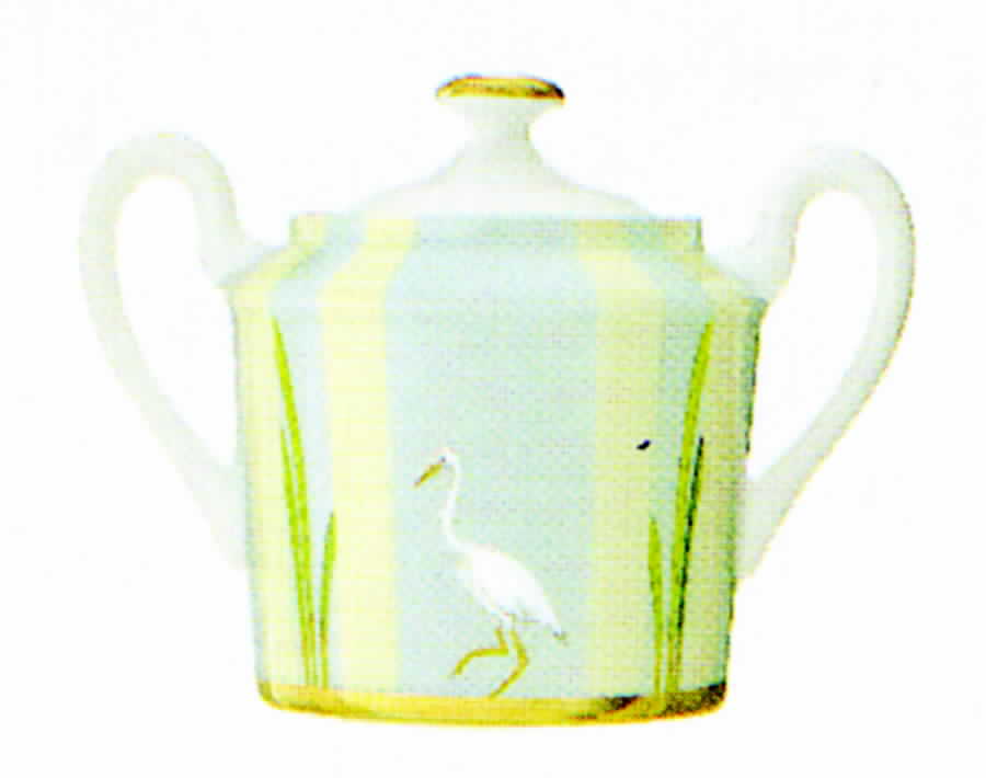 Les Matins de L'Etang Sugar Bowl & Lid by Hermes-1