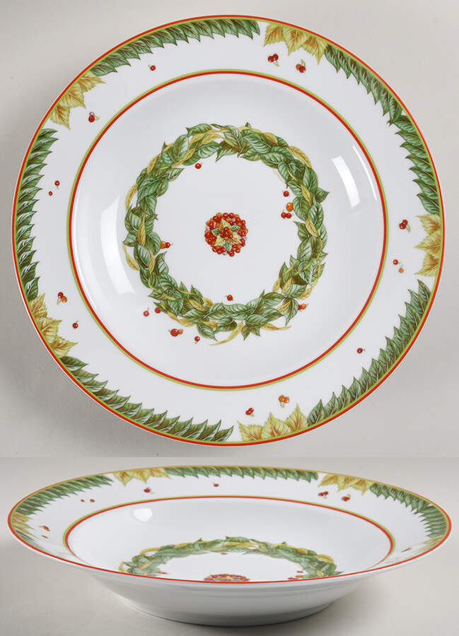 Le Jardin de Pythagore Deep Round Platter by Hermes-1