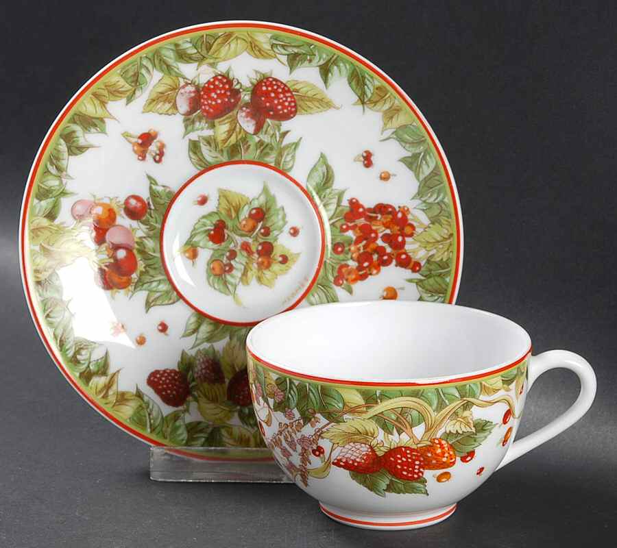 Le Jardin de Pythagore Flat Cup & Saucer Set by Hermes-1