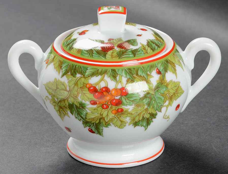 Le Jardin de Pythagore Sugar Bowl & Lid by Hermes-1