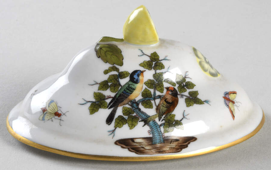 Antique Rothschild Bird (So) Lid for Mini Tureen by Herend-1