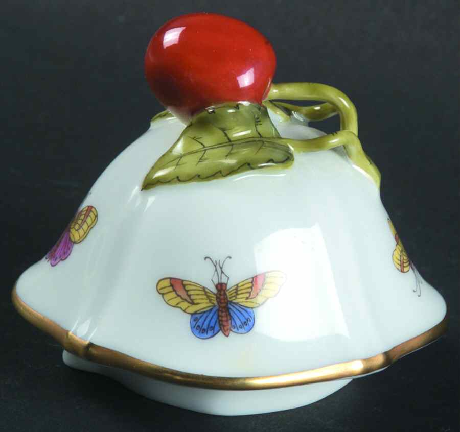Antique Rothschild Bird (So) Lid for Mocha Pot by Herend-1