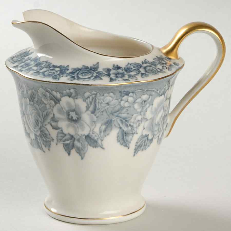 Coaching Scenes Blue Creamer by Haviland-1