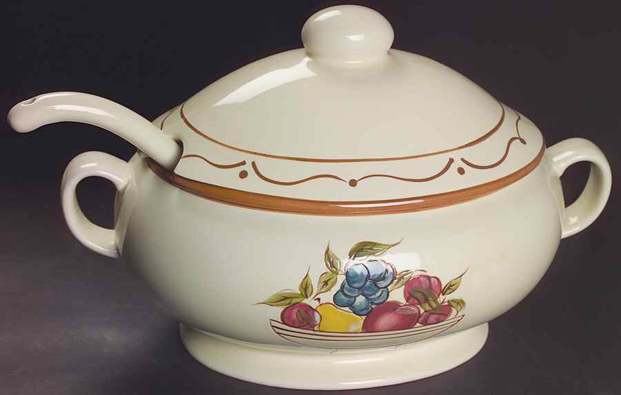 Around the Orchard Oval Tureen & Lid and Ladle by Home-1