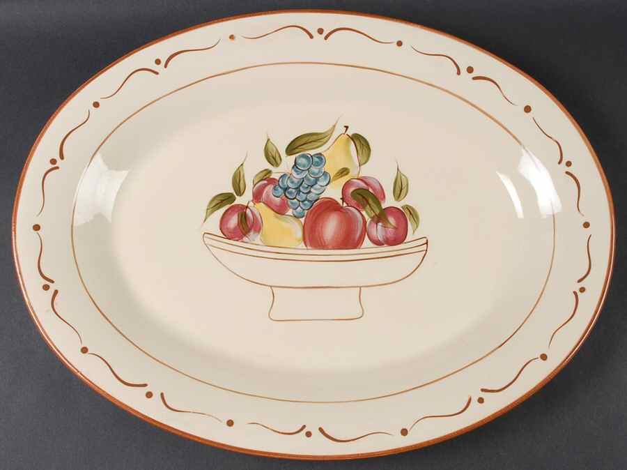 Around the Orchard 18" Oval Serving Platter by Home-1