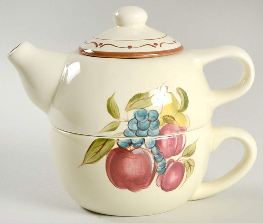 Around the Orchard Individual Teapot & Lid with Cup by Home-1