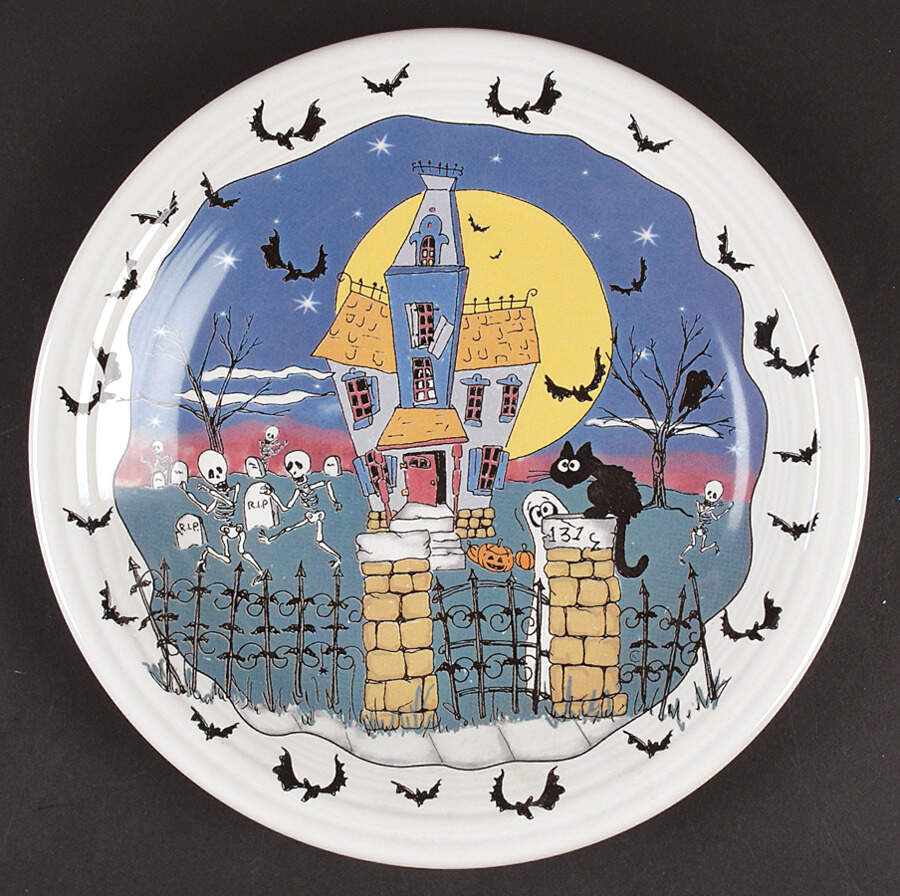 Fiesta Halloween Night Dinner Plate by Homer Laughlin -1