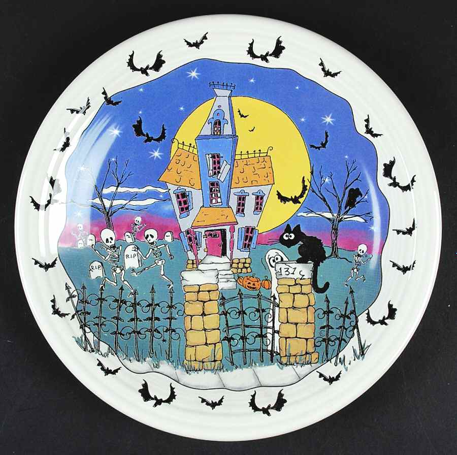 Fiesta Halloween Night Dinner Plate by Homer Laughlin -1