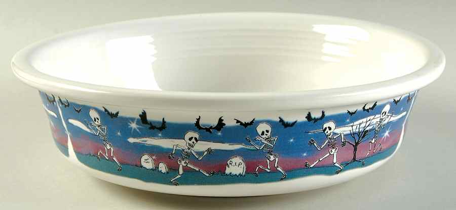 Fiesta Halloween Night 10" Round Vegetable Bowl by Homer Laughlin -1