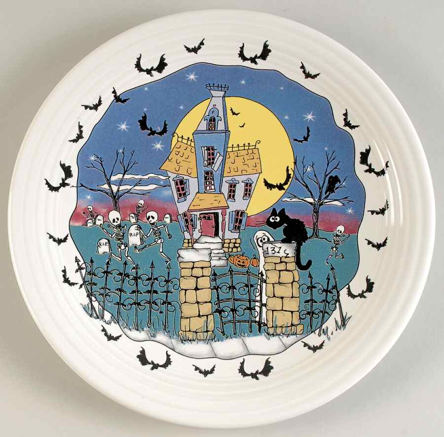 Fiesta Halloween Night 11" Chop Plate (Round Platter) by Homer Laughlin -1