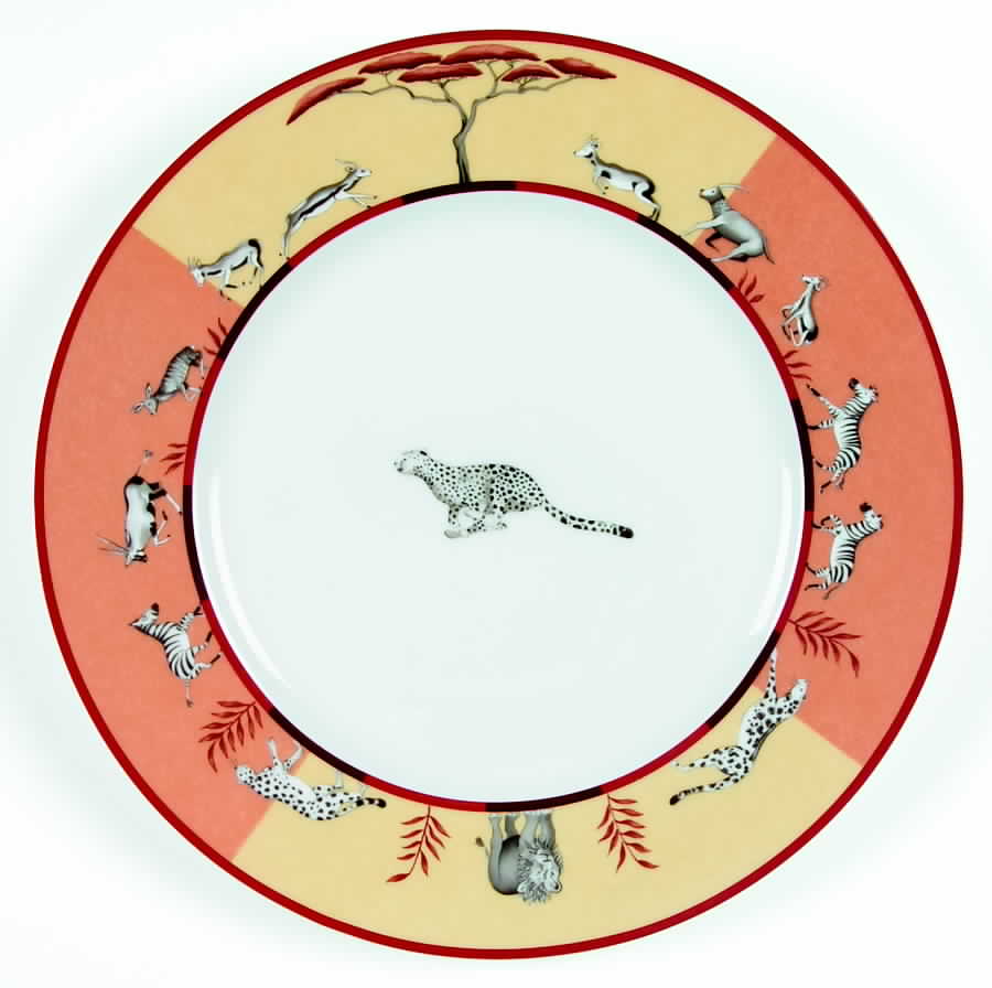 Africa Yellow-Orange Dinner Plate by Hermes-1