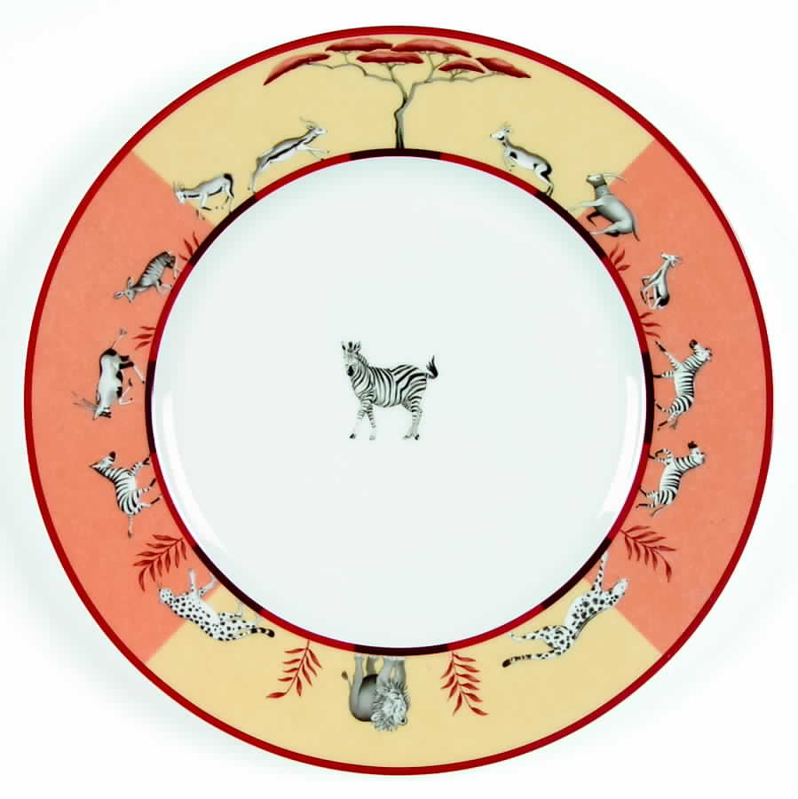 Africa Yellow-Orange Dinner Plate by Hermes-1
