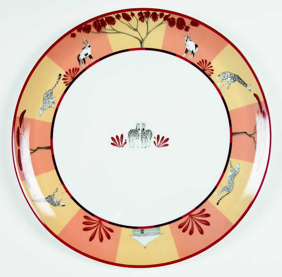 Africa Yellow-Orange 12" Tart Plate by Hermes-1