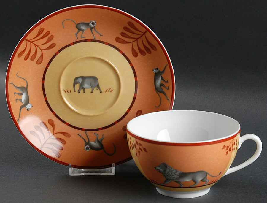 Africa Yellow-Orange Breakfast Cup & Saucer Set by Hermes-1