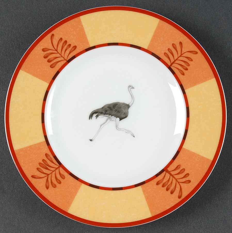 Africa Yellow-Orange Bread & Butter Plate by Hermes-1
