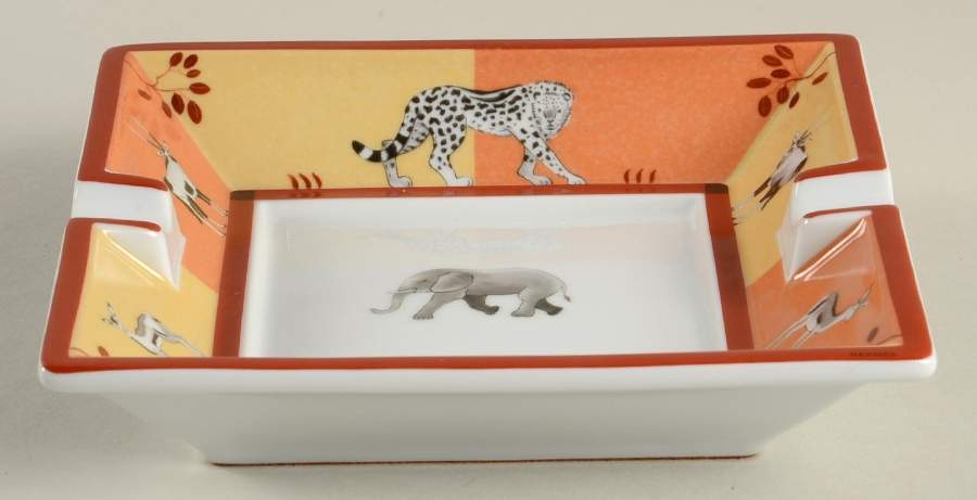 Africa Yellow-Orange 6" Ashtray by Hermes-1