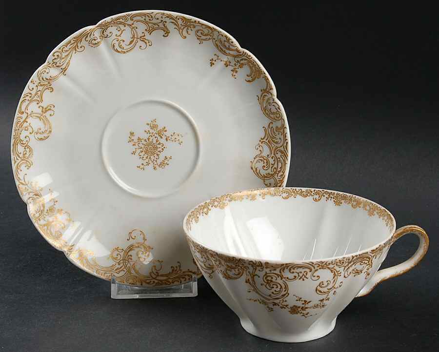 H3033 Oversized Cup & Saucer Set by Haviland-1