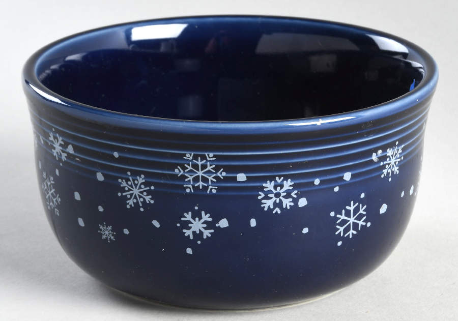 Fiesta Snowflake Blue Gusto Bowl by Homer Laughlin -1