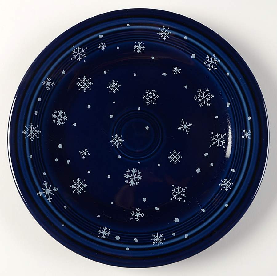 Fiesta Snowflake Blue Dinner Plate by Homer Laughlin -1