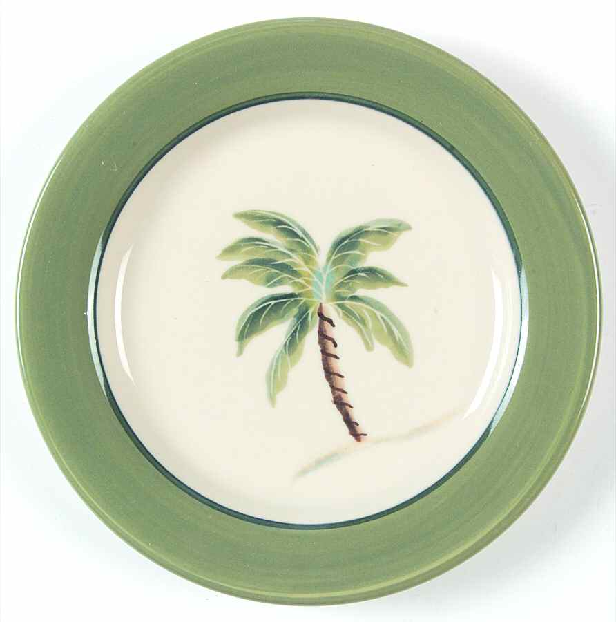 Palm Tree Salad Plate by Hartstone-1