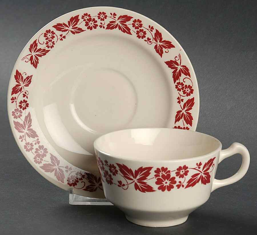 HLC2448 Flat Cup & Saucer Set by Homer Laughlin -1