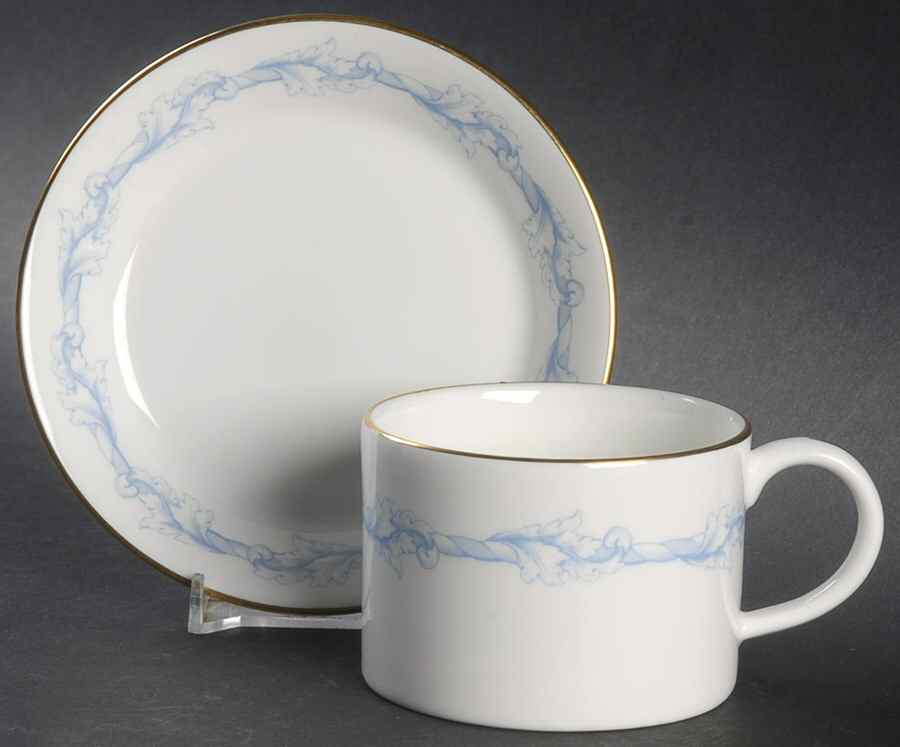 Heraldry Flat Cup & Saucer Set by Home James-1