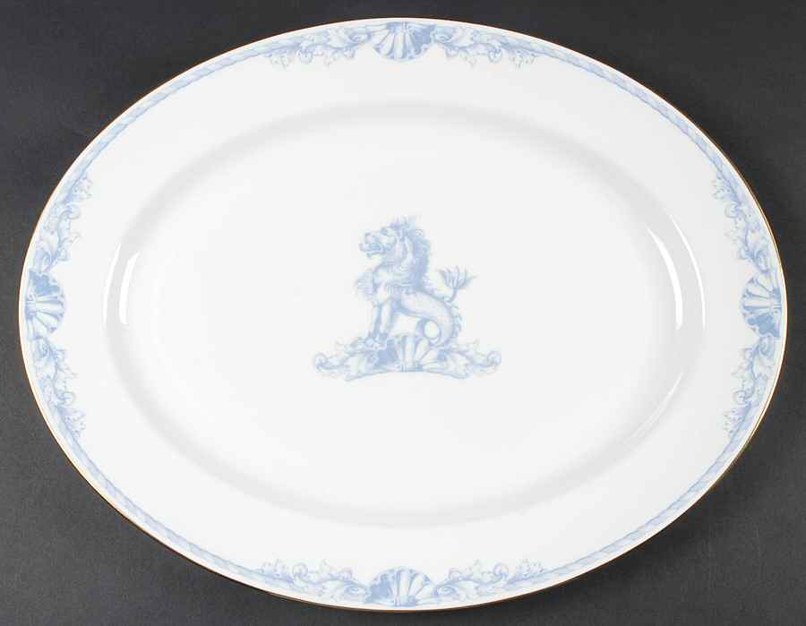 Heraldry 15" Oval Serving Platter by Home James-1