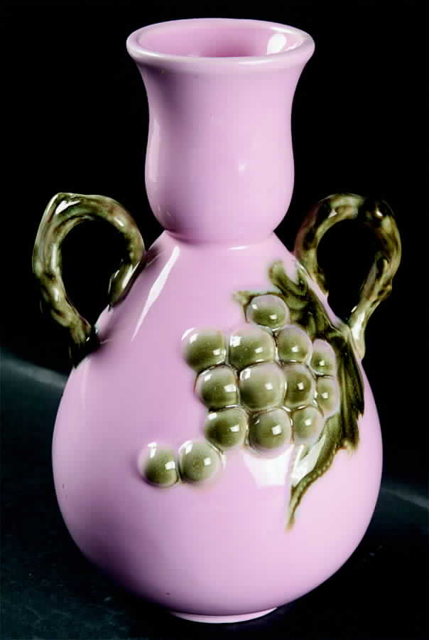 Tokay Tuscany Pink 10" Handled Vase by Hull-1
