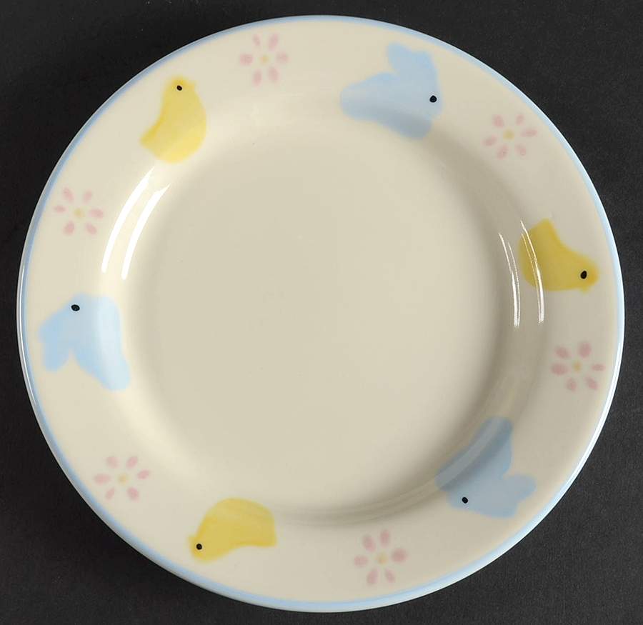 Marshmallow Friends Blue Salad Plate by Hartstone-1