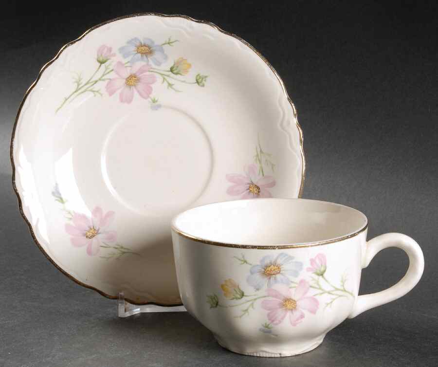 R9724 Flat Cup & Saucer Set by Homer Laughlin -1