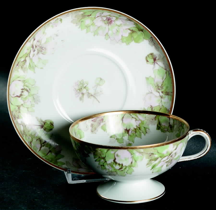 Schleiger 1153-3 Footed Cup & Saucer Set by Haviland-1