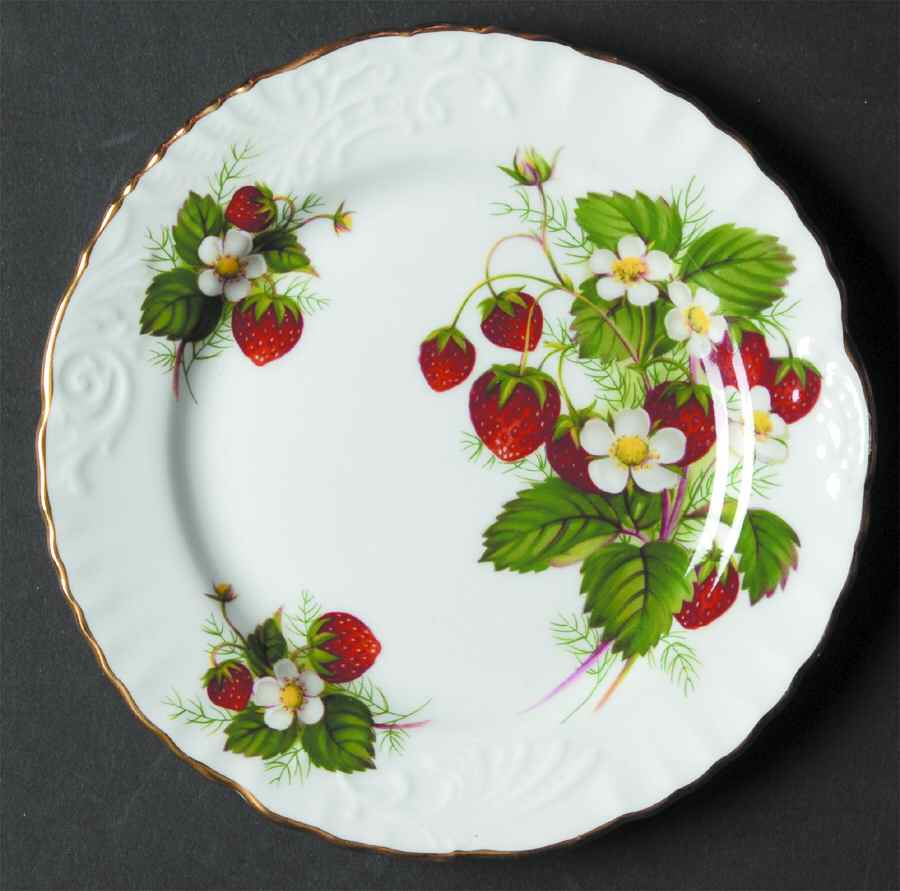 Strawberry Ripe (Scalloped, Embossed) Bread & Butter Plate by Hammersley-1