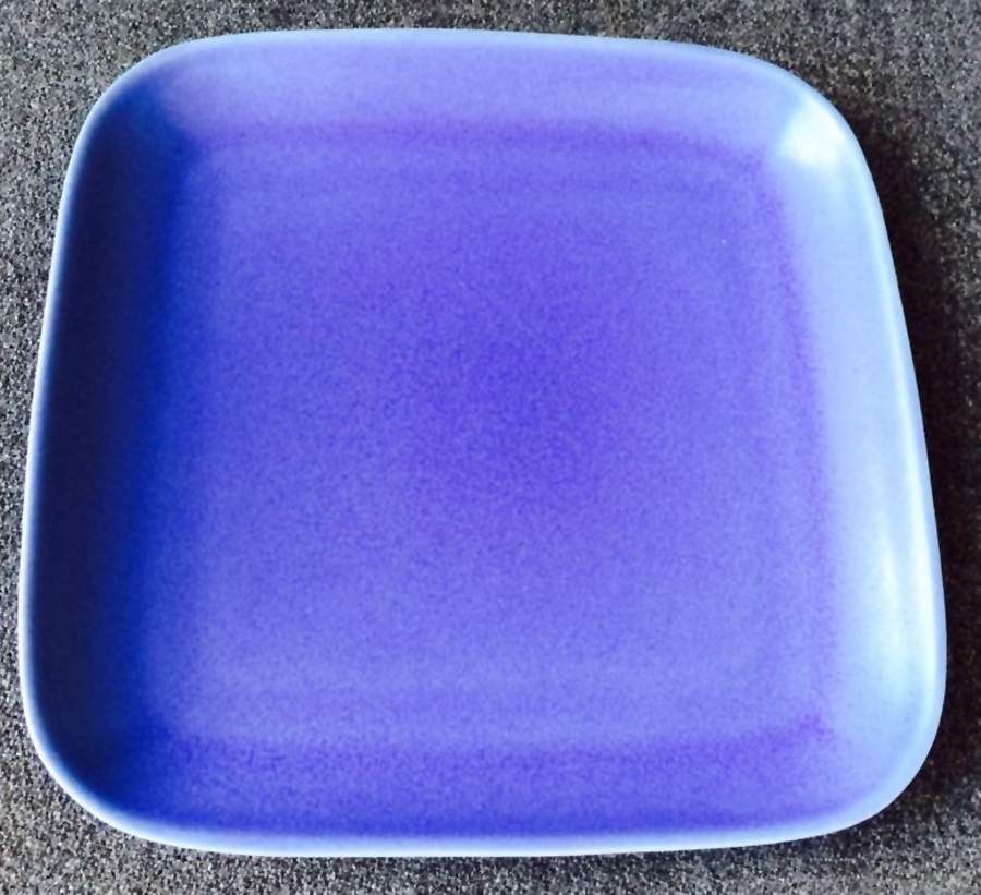 Collection Midnight Blue (Cobalt) Square Salad Plate by Hoganas Keramiks-1