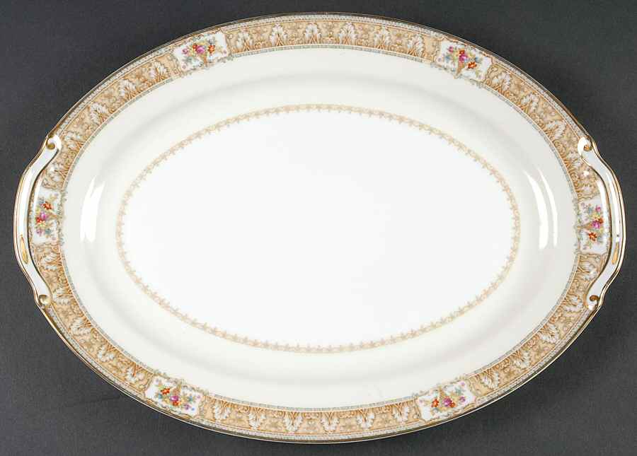 HIR51 14" Oval Serving Platter by Hira China-1
