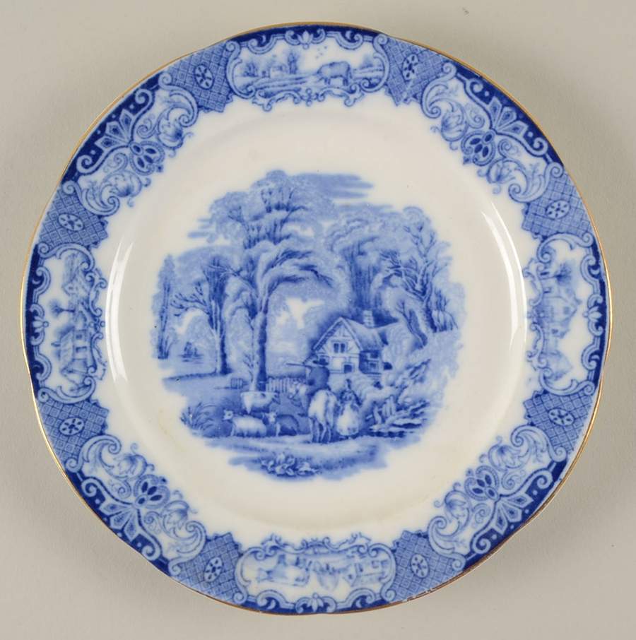 Old English Scenery Salad Plate by Heathcote-1