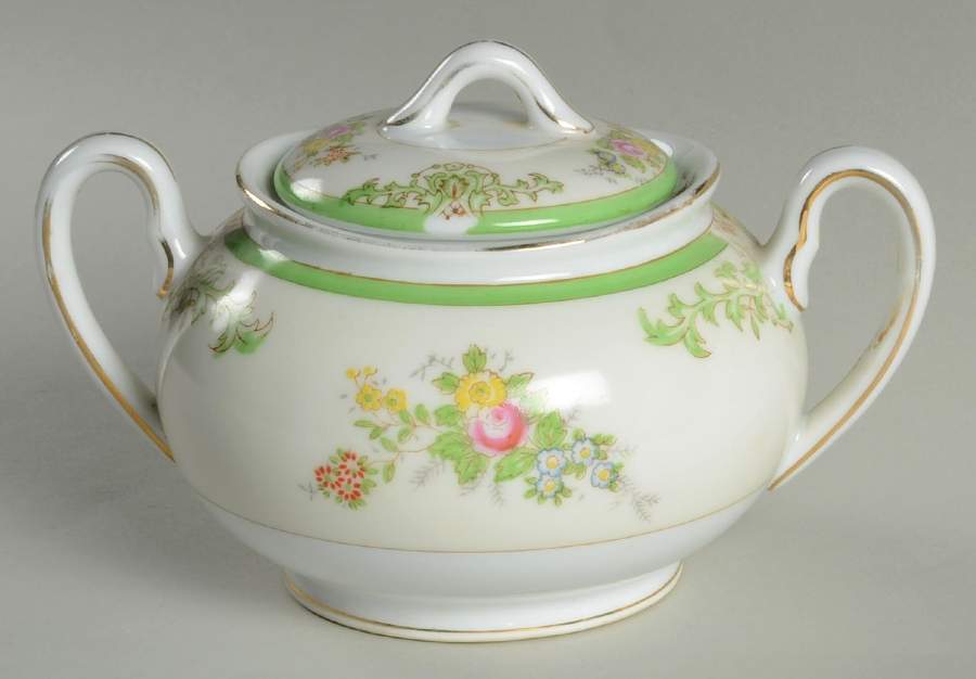 HIR53 Sugar Bowl & Lid by Hira China-1