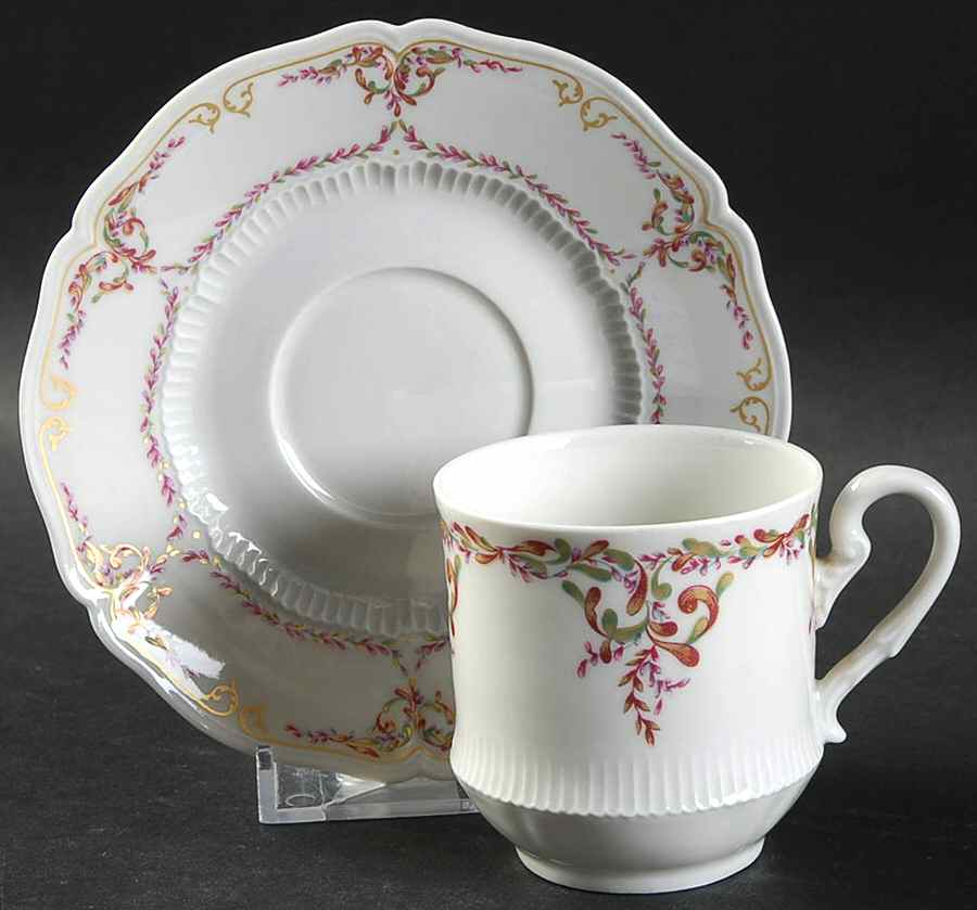 Carignan Footed Demitasse Cup & Saucer Set by Haviland-1
