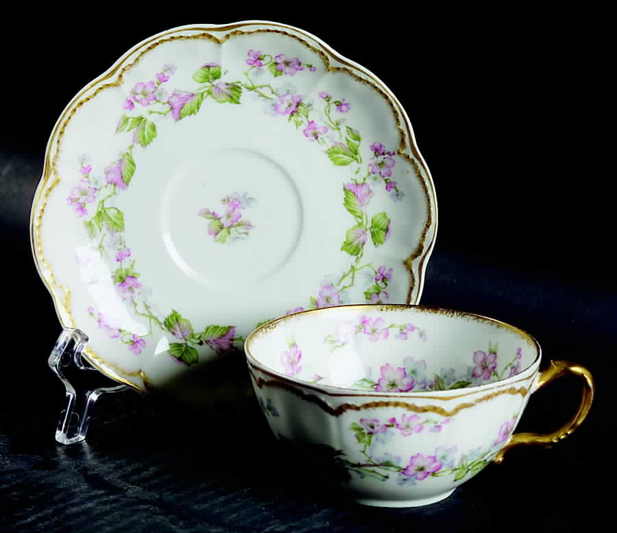 H3117 Flat Cup & Saucer Set by Haviland-1
