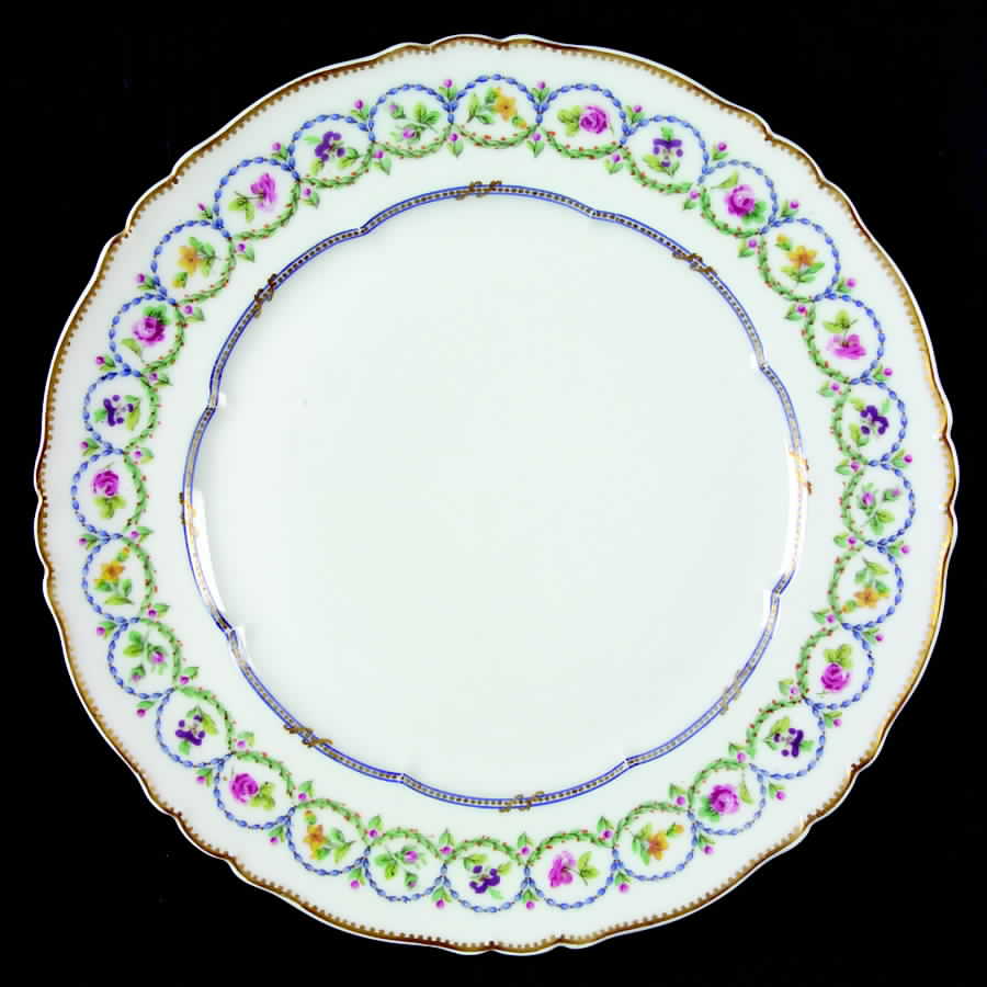 Sevres Blue (Gold Verge) Dinner Plate by Haviland-1