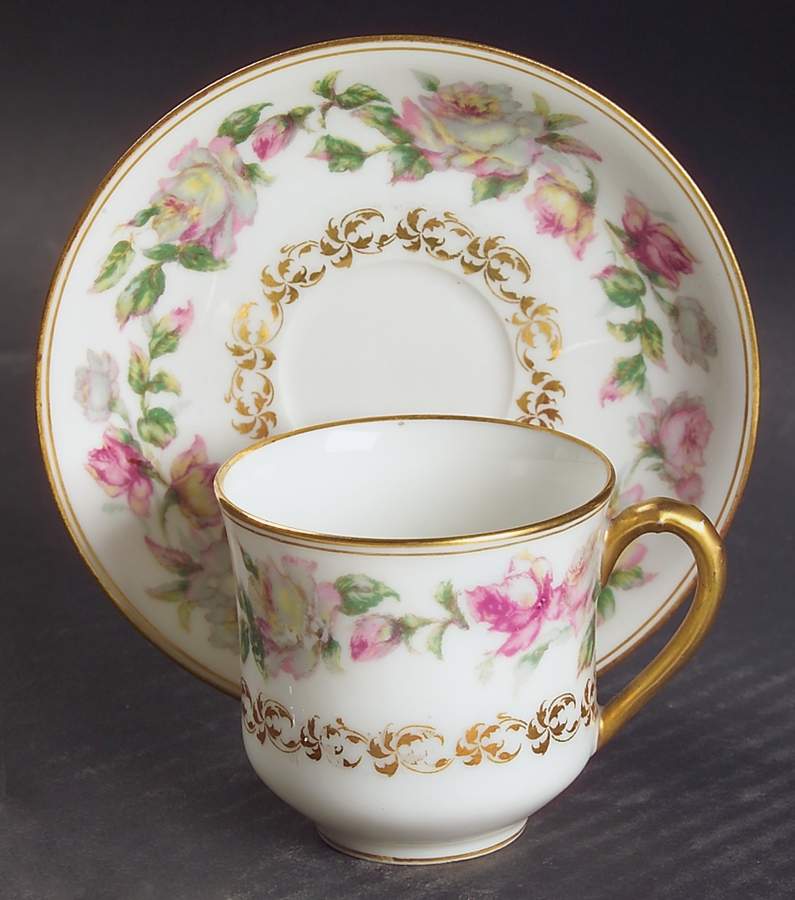 Schleiger 497-6 Flat Demitasse Cup & Saucer Set by Haviland-1