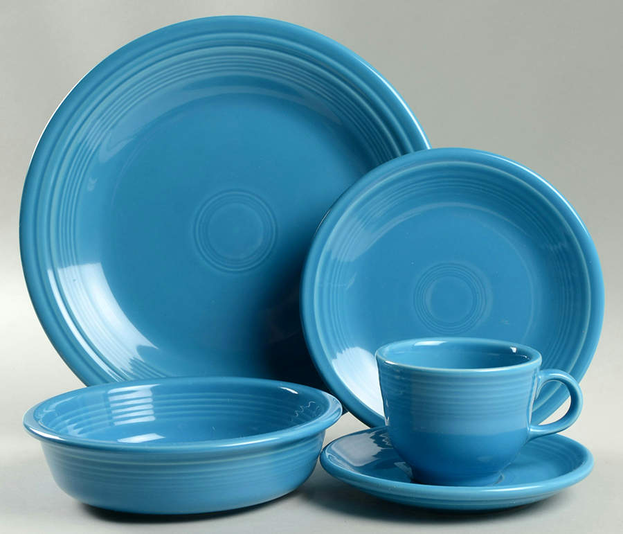 Fiesta Peacock (Intro 2005) 5 Piece Place Setting by Homer Laughlin -1