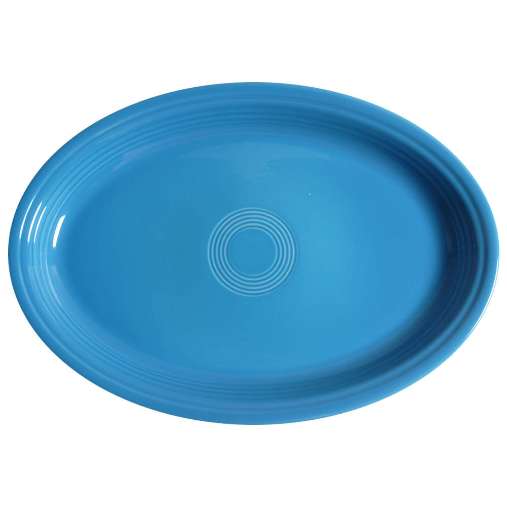 Fiesta Peacock (Intro 2005) 19" Oval Serving Platter by Homer Laughlin -1